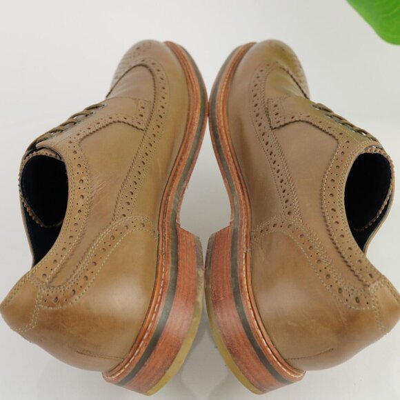 Cole Haan Mens Modern Classics Oxford Size 13 M Tan Leather Wingtip Dress Shoe - Picture 8 of 12